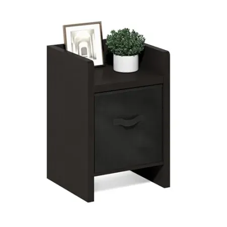 Furinno Viola Side Table w/ Storage Bin