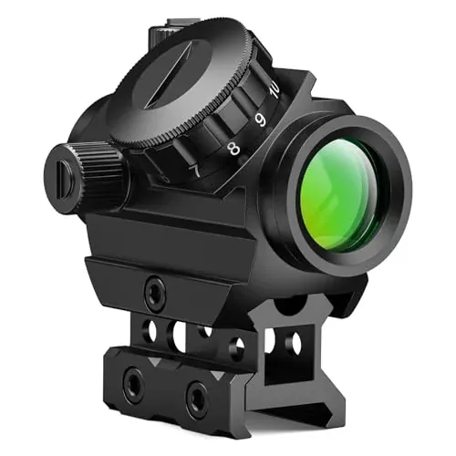 MidTen 2 MOA Green Dot Reflex Sight with 0.86" Riser Mount, 1x20mm