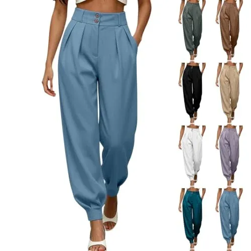Womens High Waisted Business Casual Slacks