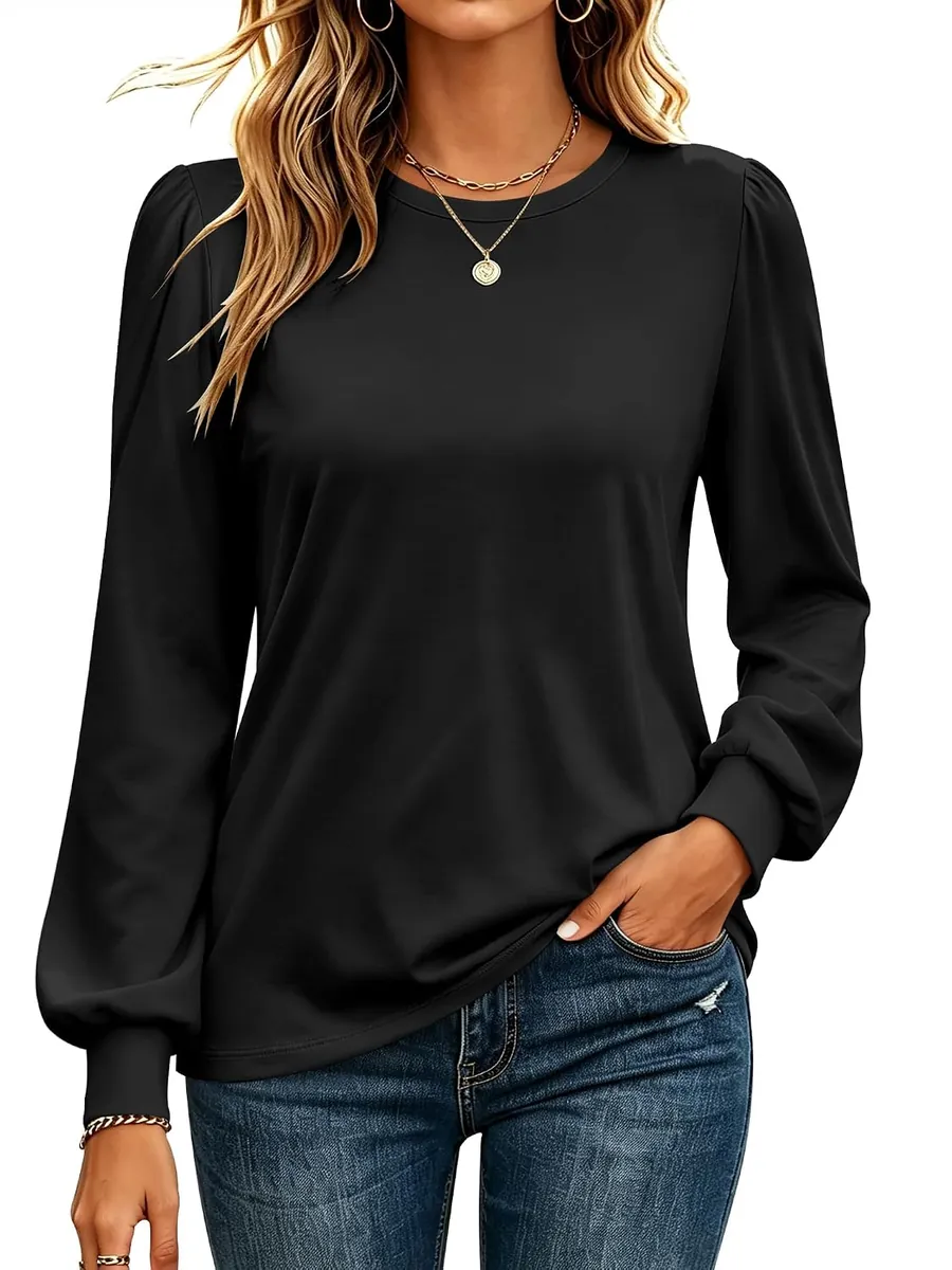 ANRABESS Puff Sleeve Shirt