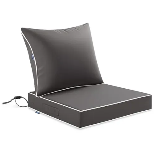MIULEE Waterproof Outdoor Seat Cushion 24"x24"x4"