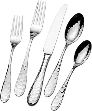45-Piece Mikasa Hammered Flatware Set