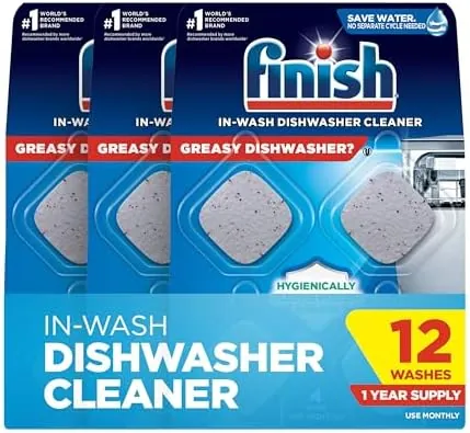 12-Ct Finish Dishwasher Cleaner Tablets