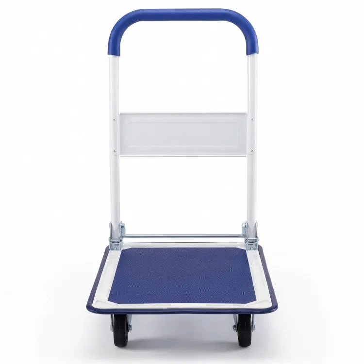Costway Folding Platform Hand Truck w/ Collapsible Bed & 4 Wheels