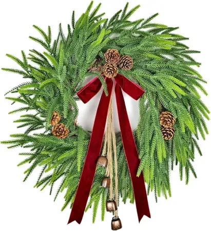 28" Assilyraft Norfolk Pine Christmas Wreath