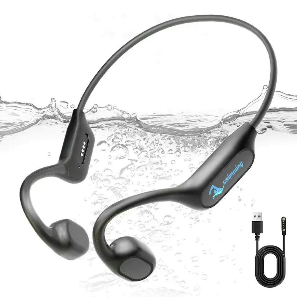 Tevese Bone Conduction IPX8 Waterproof Bluetooth 6.0 Swimming Headphones