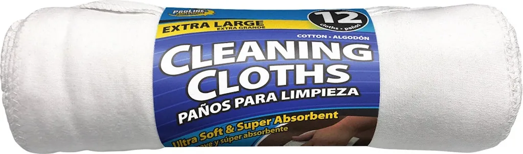 ProLine Cotton Cleaning Cloths 12-Pack