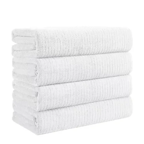 Lunoku 4-Pack 35 x 70-Inch Bath Towels