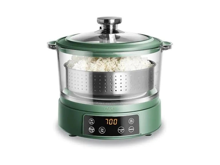 COOK WITH COLOR Glass Mini Low Carb Rice Cooker 2 Cups Raw