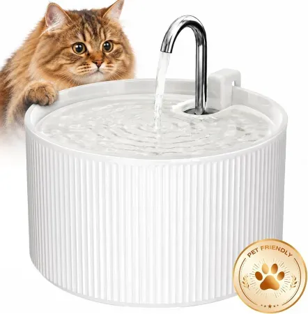 2.2L Voluas Ceramic Cat Water Fountain w/ Filter