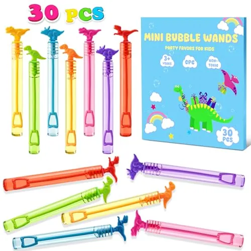 Dinosaur Mini Bubble Wands 30-Pack