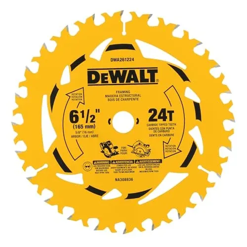 DEWALT 6-1/2 in. 24T Circular Saw Blade