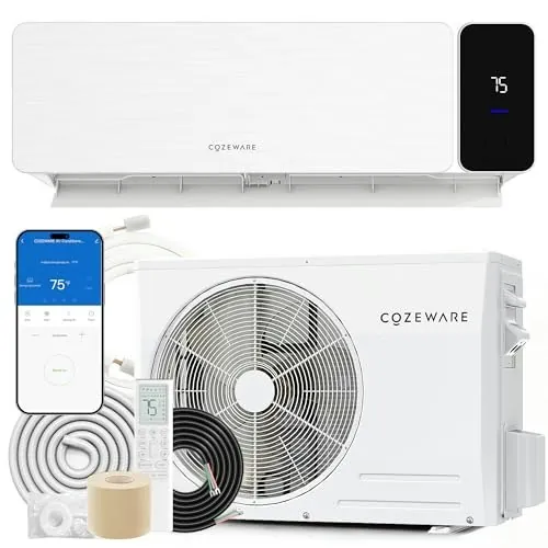 Cozeware 18,000 BTU 20 SEER2 Ductless Mini Split Air Conditioner and Heater
