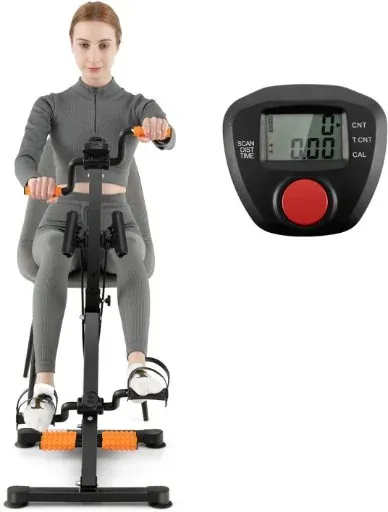Costway Adjustable LCD Pedal Exercise Bike with Massage