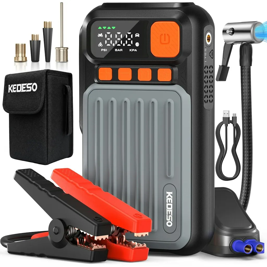 12V Car Battery Jump Starter w/ 160PSI Air Compressor