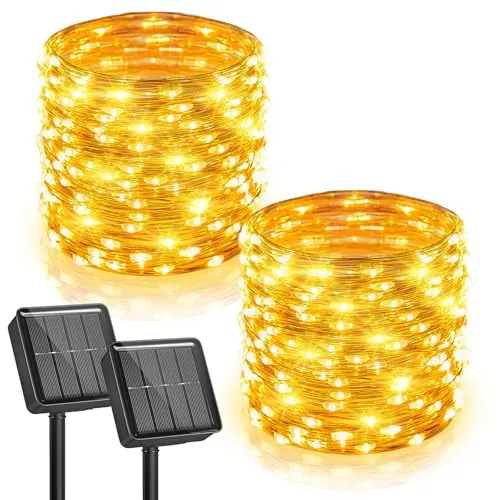 Minetom Solar Fairy Lights 2 Pack Total 66 FT