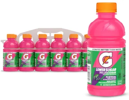 12-Pack 12oz Gatorade Lower Sugar Electrolyte Sports Drink