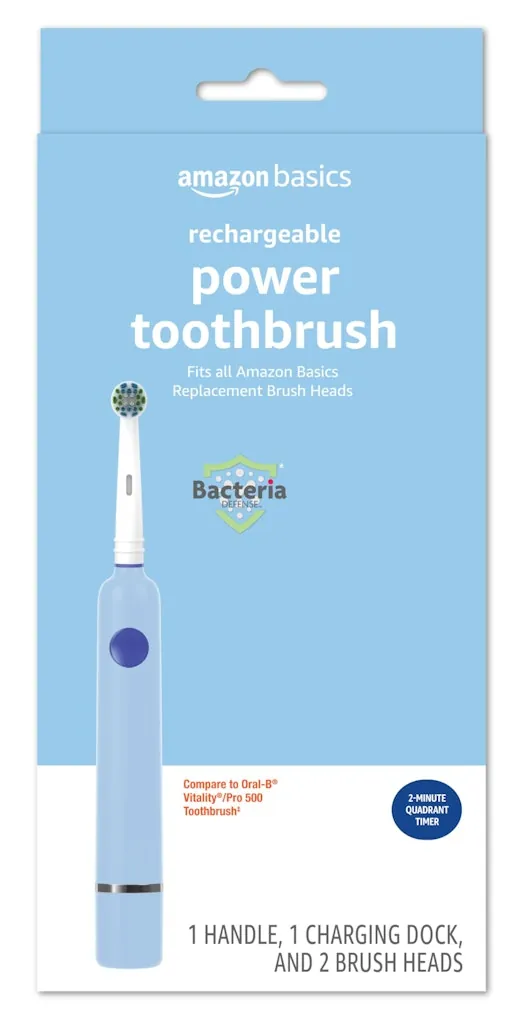Amazon Basics Power Rechargeable Electric Toothbrush