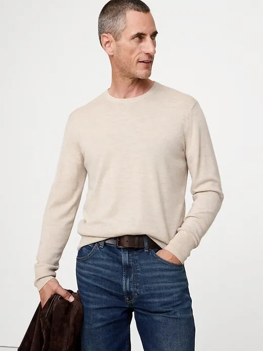 Banana Republic Men's Merino Crew-Neck Sweater