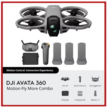 DJI Avata 360 Motion Fly More Combo w/ Goggles N3 & 3 Batteries