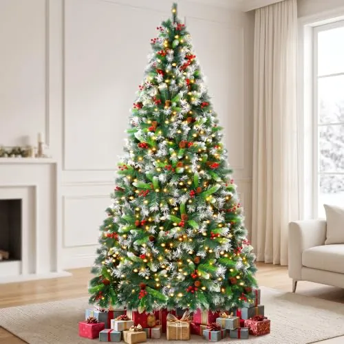 6FT Partially Snow Flocked Artificial Christmas Tree