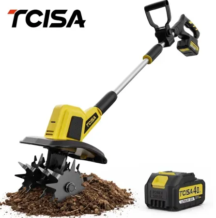 TCISA 20V Cordless Electric Tiller w/ Battery, Charger