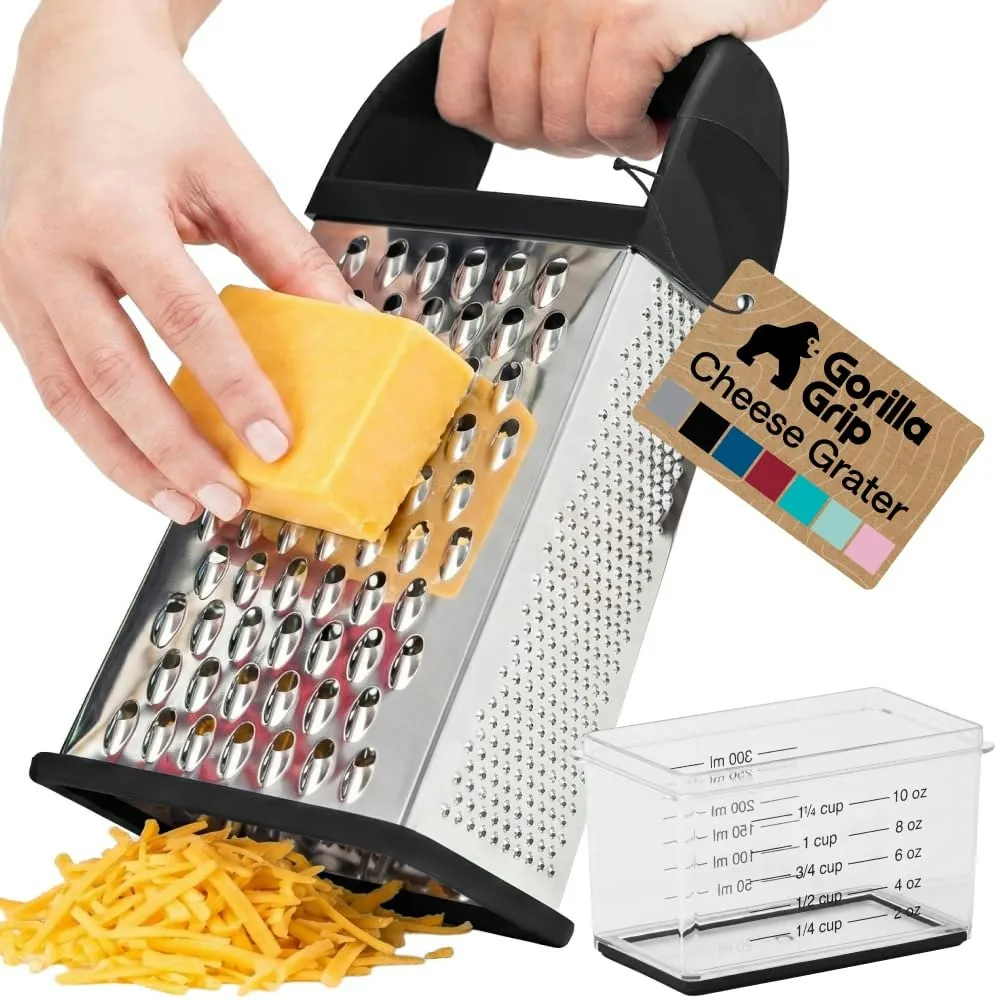 Gorilla Grip 4-Sided Stainless Steel Cheese Grater