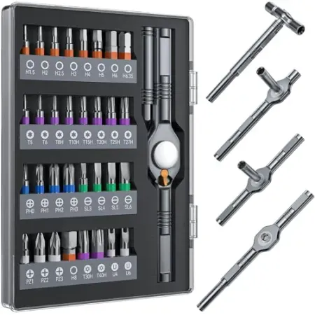 Wesdut 32-in-1 T-Handle Magnetic Ratchet Screwdriver Set