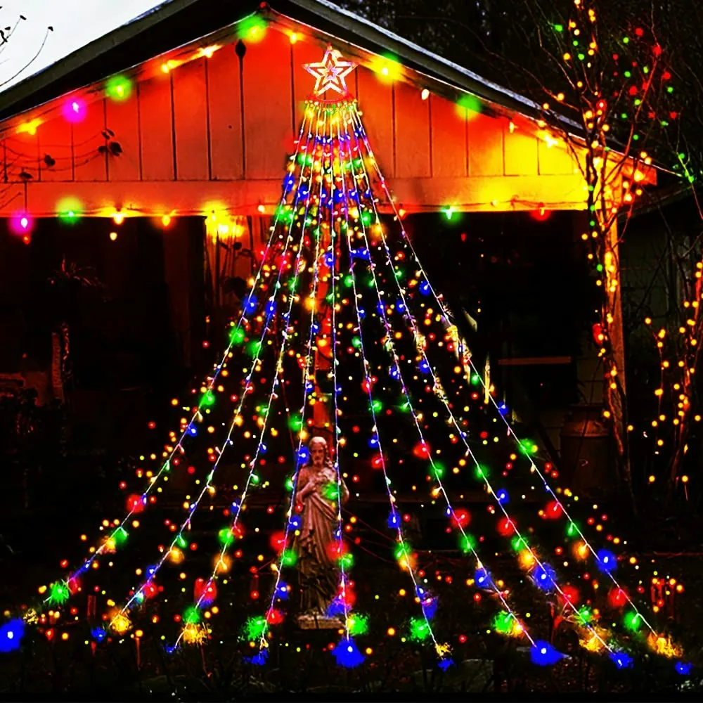 12.6-Foot LED Waterfall Christmas Lights for 2