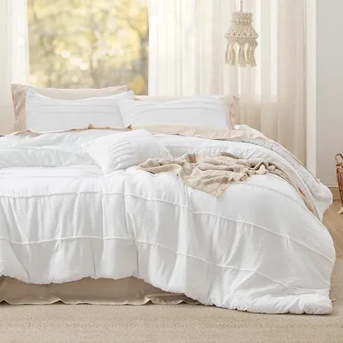 Bedsure 4-Piece Pinch Pleat Comforter Sets