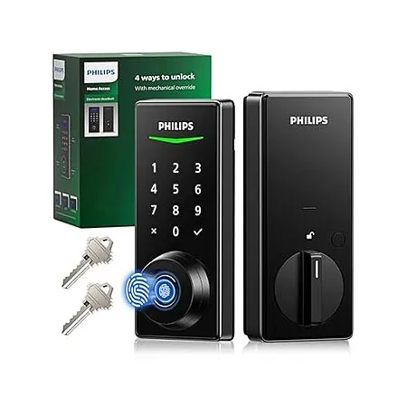 Philips DDL210X Fingerprint Keyless Entry Door Lock (Black)