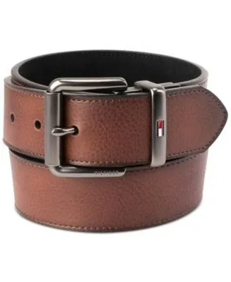 Tommy Hilfiger Men's Reversible Matte & Pebbled Belt