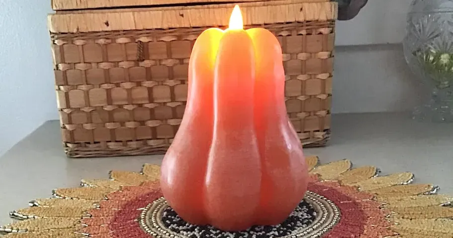 Wax Pumpkin LED Candle