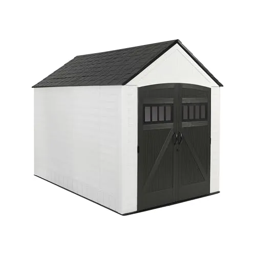 Rubbermaid Resin Outdoor Storage Shed With Floor (7 x 10.5 Ft)