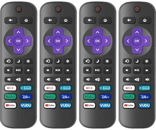 Replacement Remote Control for Roku TV 4-Pack