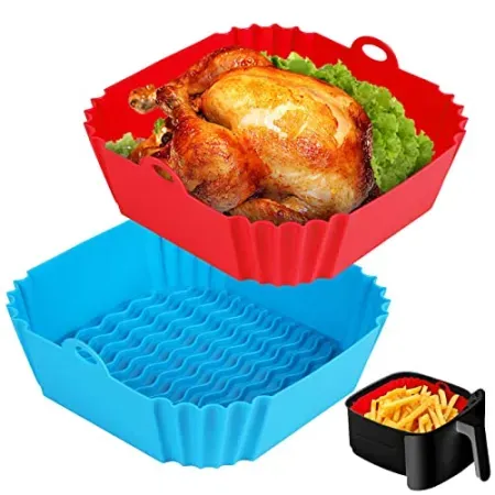 2-Piece Boribim 8" Square Silicone Air Fryer Liners
