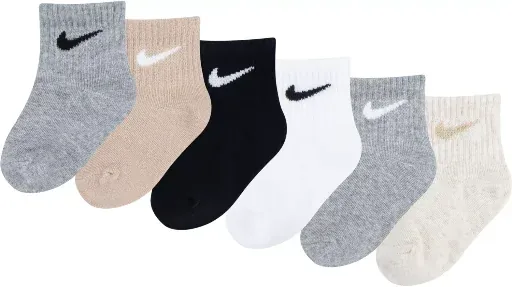 Nike Swoosh Infant Ankle Socks 6-Pack (2-4T)