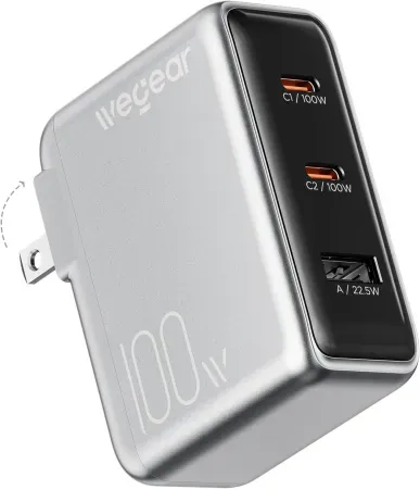 100W GaN III Wegear 3-Port USB-C Wall Charger