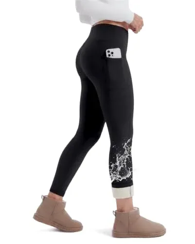 GAYHAY Women's Fleece-Lined Leggings w/ Pockets