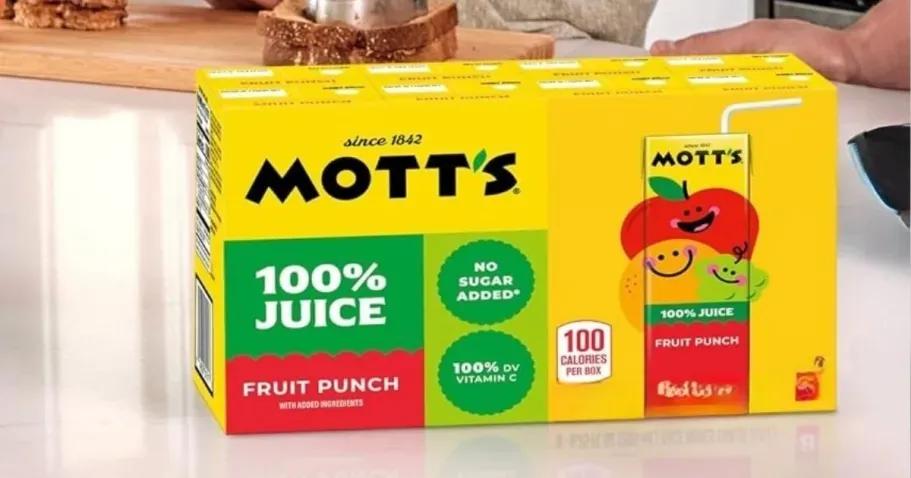 Mott’s 100% Fruit Punch Juice 6.75oz 32-Pack