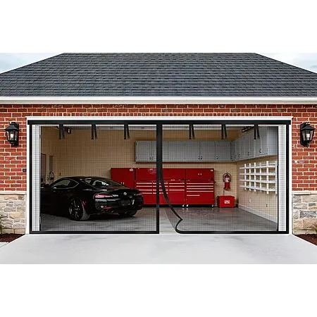 16'x7' 2-Car Kitsure Fiberglass Garage Door Screen