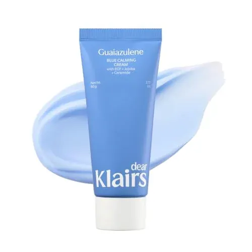 DearKlairs Blue Calming Cream Face Moisturizer for Redness Relief, 2.11oz