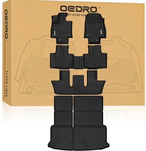 OEDRO All-Weather TPE Floor Mats & Cargo Liner for Toyota Grand Highlander