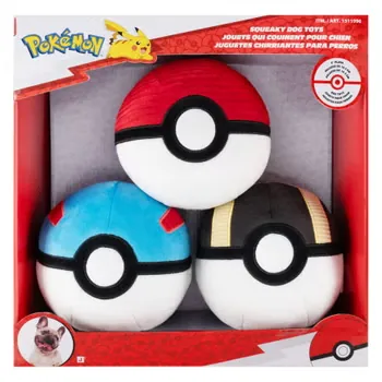 Pokemon Squeaky Dog Toys 3-Pack