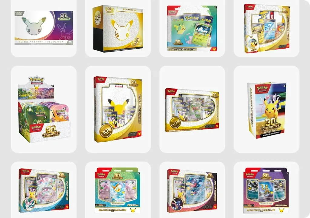 eBay Pokemon 30th Celebration Deals for From $10 + shipping varies