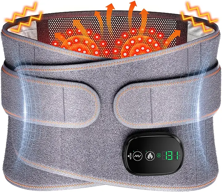 WNH Portable Lower Back Massager with Heat Vibration