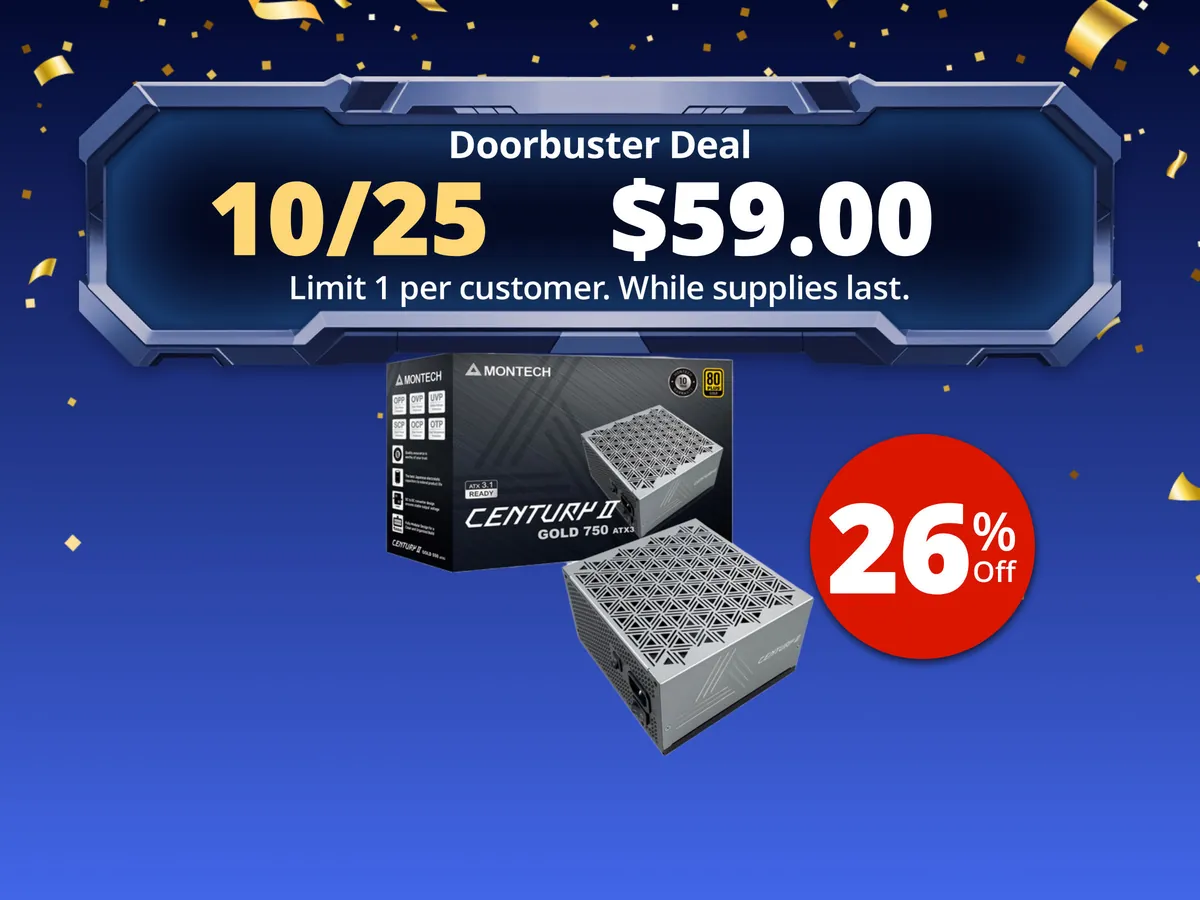 MONTECH Century II - 750W High-End ATX Gaming Power Supply - Fully Modular - ATX 3.1 & PCIe 5.1