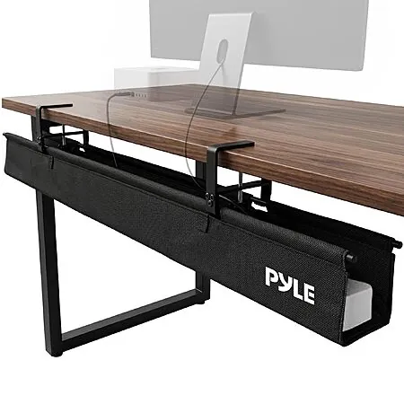 Pyle 48" Under Desk Cable Management Tray (20 lb Capacity)