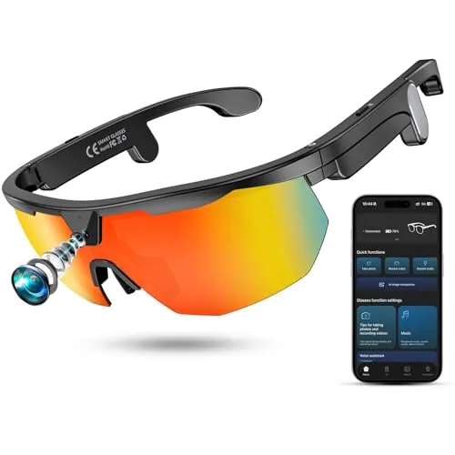 Smart Glasses with 4K HD Anti-Shake Camera