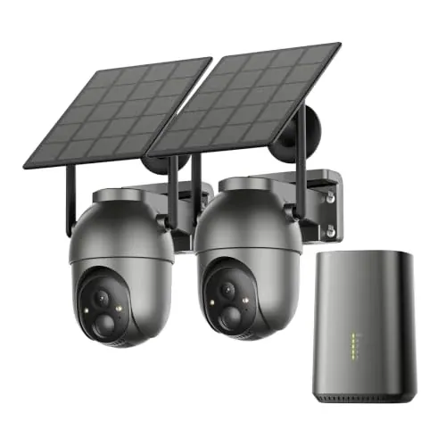 SEHMUA Solar Security Cameras Wireless Outdoor 2-Cam Kit